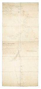 Skiss över kommunikationen från York vid Ontariosjön till Glouscester [sic] eller Machidash Bay vid Huronsjön, utförd av löjtnant Pilkington från Roy.l Engineers och Alex.r Aitken Deputy Surveyor i oktober 1793. av Robert Pilkington