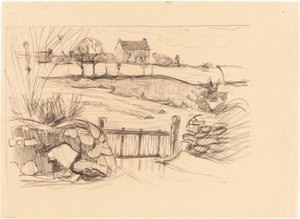 Porten till bondgården, Pont-Aven av Robert Polhill Bevan