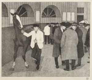 Hästhandlare på Barbican, 1921 av Robert Polhill Bevan