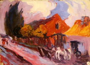 Polsk smedja (olja på duk) av Robert Polhill Bevan