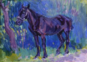 Studie för Sussex Farm Horse, ca. 1904-6