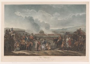 George III tittar på sina trupper vid Blackheath Hans Majestät, granskar sina trupper på Black Heath (titel på objekt) av Robert Pollard (I)