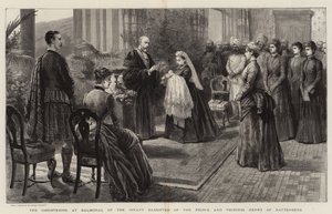 Dop på Balmoral av prinsens och prinsessan Henriks spädbarnsdotter av Battenberg