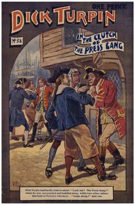 Dick Turpin (färg litho) av Robert Prowse Jnr