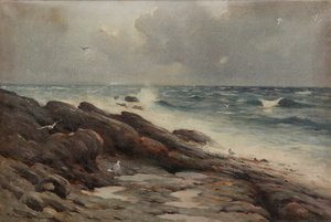 Rocky Coastline (olja på duk)