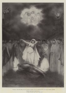 Diarmid, den nya operan av markisen av Lorne och Mr Hamish MacCunn, på Covent Garden Theatre av Robert Sauber