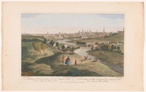Utsikt över staden Dublin sett från Phoenix Park En utsikt över staden Dublin från Magazine Hill i His Majesties Phoenix Park (titel på objekt)