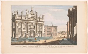 Utsikt över kyrkan Saint John Lateran i Rom En vy av Johannes av Lateranen i Rom &c (titel på objektet) Rom (serietitel)