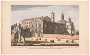 Utsikt över kyrkan Saint Sebastian utanför murarna i Rom Utsikt över St. Sebastians kyrka utan Roms murar (titel på objektet) Rom (serietitel)