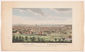 Utsikt över staden London sett från norra sidan En nordlig vy över London (titel på objekt) London (serietitel) av Robert Sayer