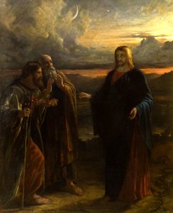 Kristus och de två lärjungarna på väg till Emmaus