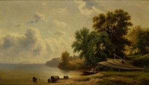 Landskap med Camping, n.d. av Robert Seldon Duncanson