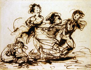 Barn som leker (bläck på papper) av Robert Smirke