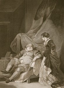 Henrik den 8:e och Katarina Parr, graverad av George Noble, illustration från David Humes "The History of England", utgiven av R. Bowyer, London, 1812. av Robert Smirke