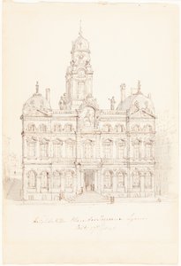 Hôtel de Ville, Place des Terreaux, Lyon av Robert Smirke