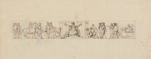 Studie till en relief med romanska figurer av Robert Smirke