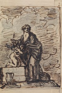 Studie av Abraham som prövades av Gud av Robert Smirke