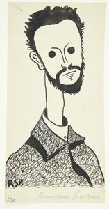 Porträtt av målaren och keramikern Chr. Joachim (1870-1943) av Robert Storm Petersen