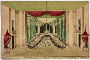 Underhållningen som ges till C. Forbes esquire på teatern i Bombay natten till den 16 oktober 1811. av Robert Temple