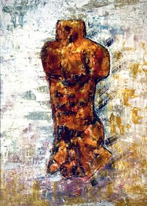 Skulptural manlig torso