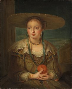 Pomone - Pomona, av Tournieres, Robert (1667-1752). Olja på duk. Mått: 78x64 cm. Nationalmuseum Stockholm