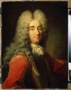 Porträtt av en man (Porträtt av en man). Målning av Robert Tournieres (1667-1752). Olja på duk, storlek: 75 x 55 cm