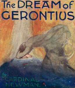 Illustration till The Dream of Gerontius av kardinal Newman (färg litho)