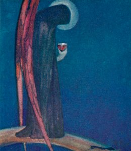 Illustration till The Dream of Gerontius av kardinal Newman (färg litho)
