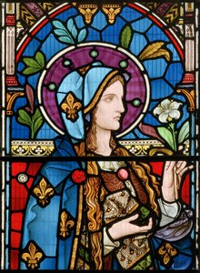 Jungfru Maria, 1863 (målat glas)