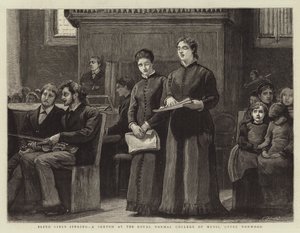 Blind Girls singing, en sketch vid Royal Normal College of Music, Upper Norwood av Robert Walker Macbeth