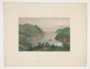 Utsikt från West Point (Hudson River), illustration för Nathaniel Parker Willis av Robert Wallis