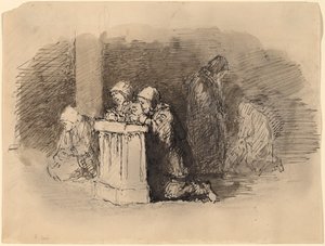 Beande figurer i en kyrka, Florens av Robert Walter Weir