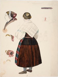 Repetition av en lappländsk bondkvinnas klänning av Robert Wilhelm Ekman