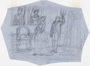 Mrs Ramsay. Illustration till dikten The Vision of the Traveller in the Stories of Ensign Stål av Robert Wilhelm Ekman