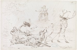 Väinämöinen och jungfrun från Pohjola av Robert Wilhelm Ekman
