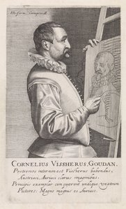 Porträtt av Cornelis Visscher av Robert Willemsz de Baudous