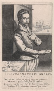 Porträtt av Isaac Oliver av Robert Willemsz de Baudous