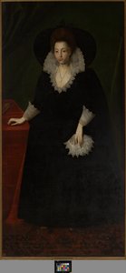 Frances Walsingham, hustru till Sir Philip Sidney, ca 1570-1632 (olja på duk) av Robert the Elder (attr. to) Peake