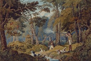 rapphönsskytte nära Windsor (Colour Litho)