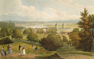 En vy över London tagen från Greenwich Park, pub. 1820 av Colnaghi und Co. (akvatint)