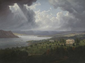 Utsikt över Hudsonfloden från Tarrytown Heights