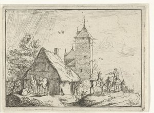 Ryttare vid ett torn Landskap med läger (serietitel) av Robert van den Hoecke
