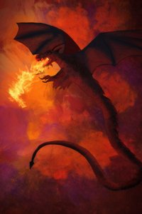 Fire Dragon, 2022 (digital) av Roberta Murray