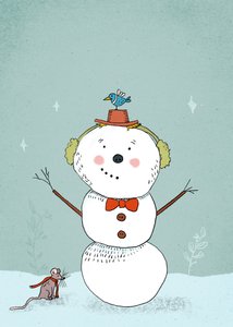 Glad liten snögubbe, 2019 (digital) av Roberta Murray