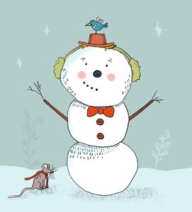 Stjärnklar snögubbe, 2019 (digital) av Roberta Murray