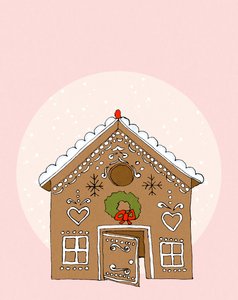Pepparkakshuset, 2020 (digital) av Roberta Murray
