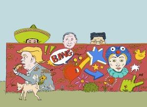 The Wall Donald Built, 2019 (digital) av Roberta Murray