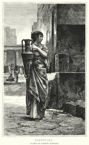 Kvinna från Pompeji (litho) av Roberto Bompiani