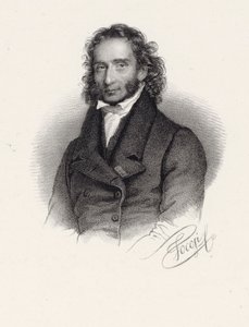 Porträtt av Niccolò Paganini 1782-1840, 1830. av Roberto Focosi