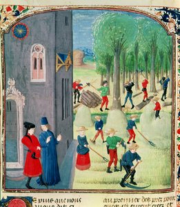 Ms. Lat 1173 Höslagning och trähuggning, från Charles d